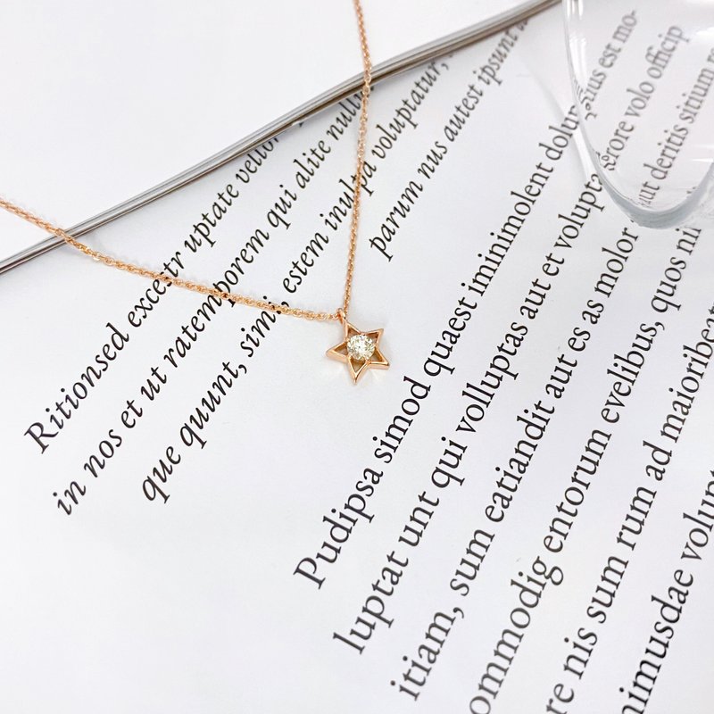 925 Sterling Silver | The night sky hangs high. Star_necklace - Necklaces - Precious Metals 