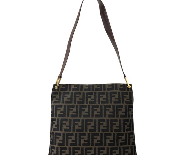 【美品】FENDI ズッカ　ショルダーバッグ ワンショルダー　年代物 ヴィンテージ・中古】フェンディ FENDI ズッカマンマワンショルダー