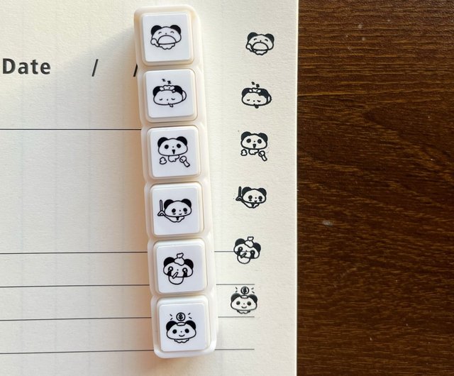 6連スタンプ】毎日使える手帳デコレーション、ミニ感光性スタンプ