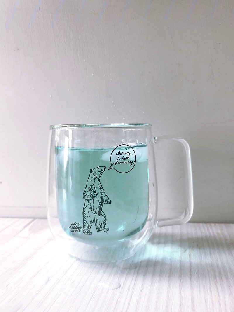 派對動物玻璃杯-北極熊 - 保溫瓶/保溫杯 - 玻璃 透明