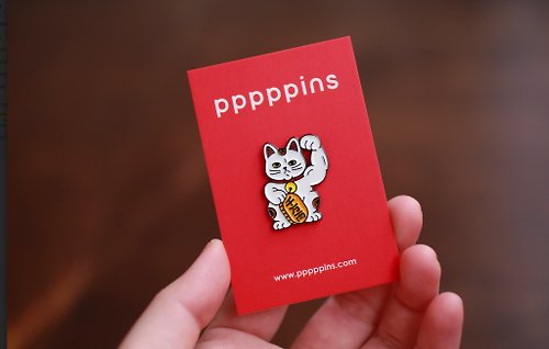 pppppins 大力招財貓 琺瑯別針