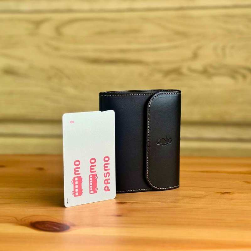 【Takumicsタクミクス】Quattro Plus 三つ折り財布 ミニ財布 - 財布 - 革 ブラック