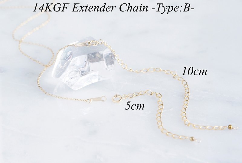 [14KGF Extender Chain -10cm-] 14KGF 10cm adjuster (detachable) - สร้อยคอ - โลหะ สีทอง