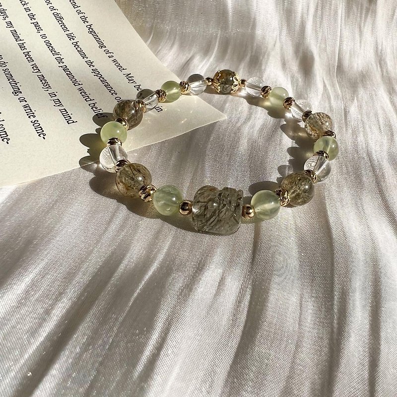 Stone and green onion - Bracelets - Crystal 