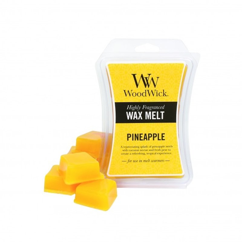 WoodWick Mini Wax Melts 3oz-Pineapple - เทียน/เชิงเทียน - ขี้ผึ้ง สีเหลือง