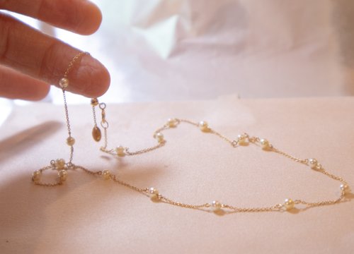 433 STUDIO 日本 Akoya 珍珠滿天星項鍊 18k金 項鍊
