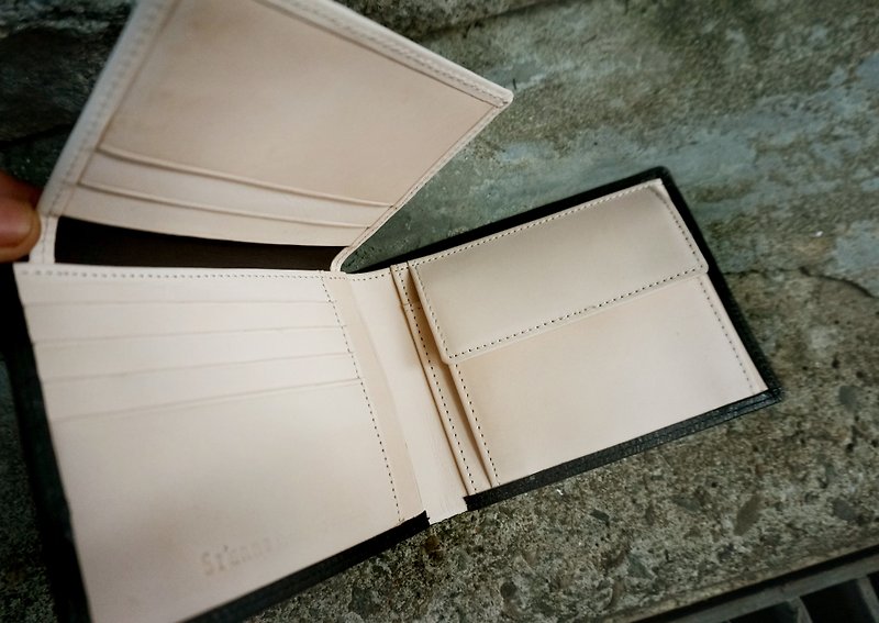 Sienna leather can be installed in accordance with the driver's license of the short wallet - Wallets - Genuine Leather Black
