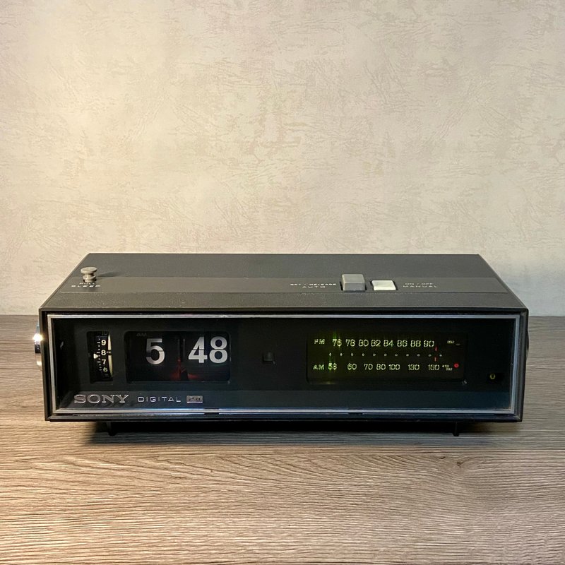 1970s Sony vintage prop radio flip clock - นาฬิกา - วัสดุอื่นๆ สีดำ