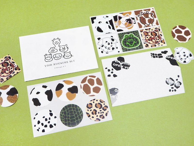 Smiling animal pattern tamper-evident seal sticker set - สติกเกอร์ - วัสดุอื่นๆ 