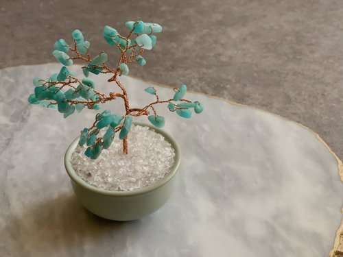 BELIZE STUDIO 蓓里斯旅人水晶 仰滅黎加克 信心之石 天河石水晶樹【能量水晶守護者】