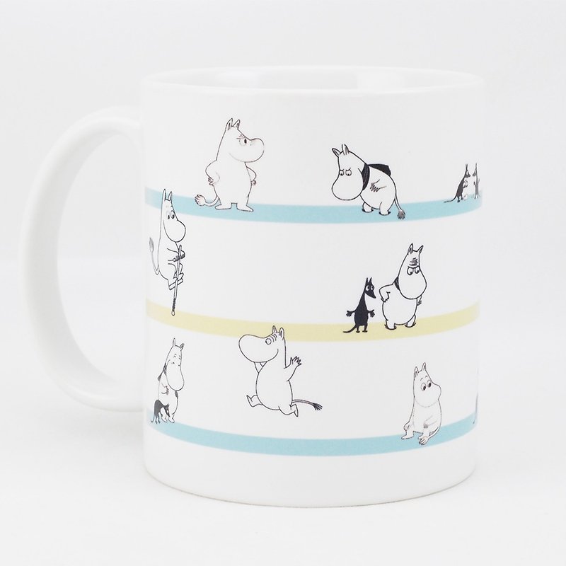 Moomin授權 - 馬克杯【moomin踩高蹺】 - 咖啡杯/馬克杯 - 瓷 藍色