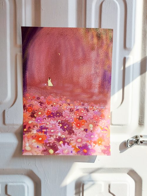 畫影兒--插畫文創商品／布手作 A3海報-插畫療癒夢幻奇境