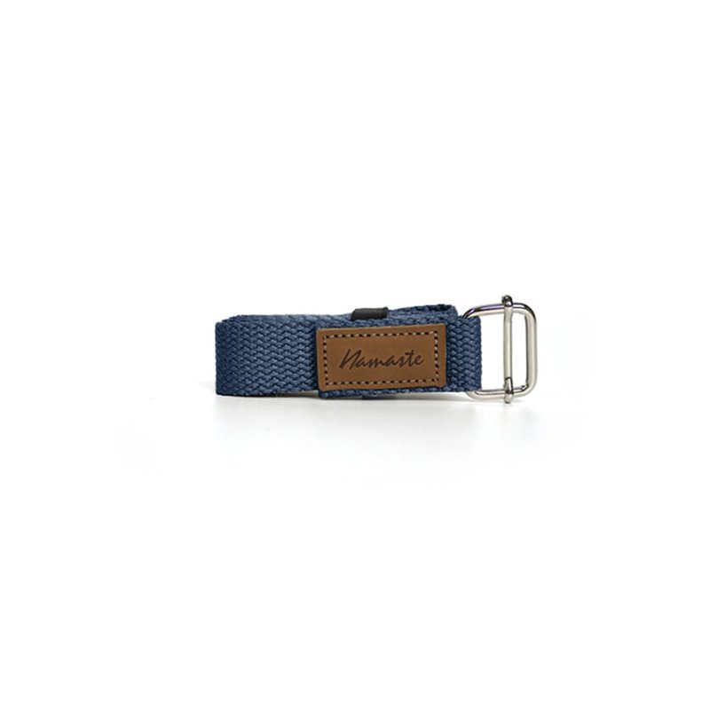 【NAMASTE】Iyengar Yoga Strap 艾揚格瑜珈繩(寬2.54cm) - 丈青 - 運動/健身器材 - 棉．麻 藍色