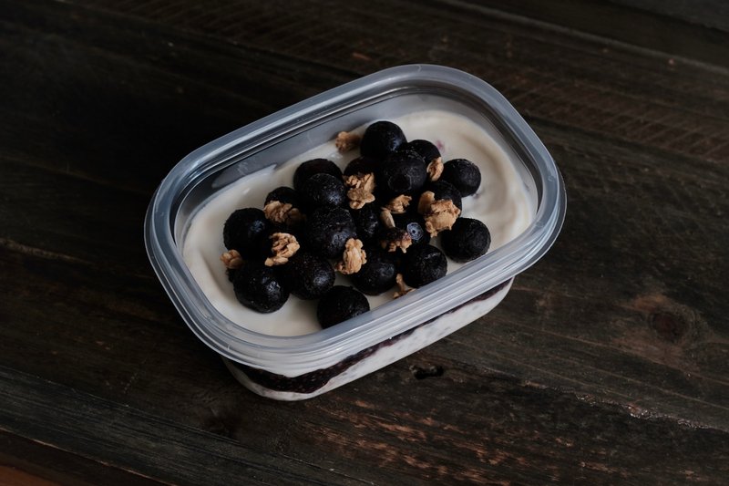 Blueberries with Honey Greek Yogurt - Oatmeal/Cereal - Fresh Ingredients 