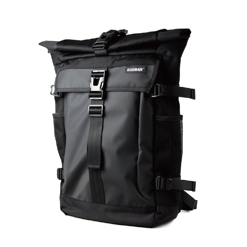 Outdoor functional cycling DuPont waterproof travel large-capacity commuter backpack - Backpacks - Nylon Black