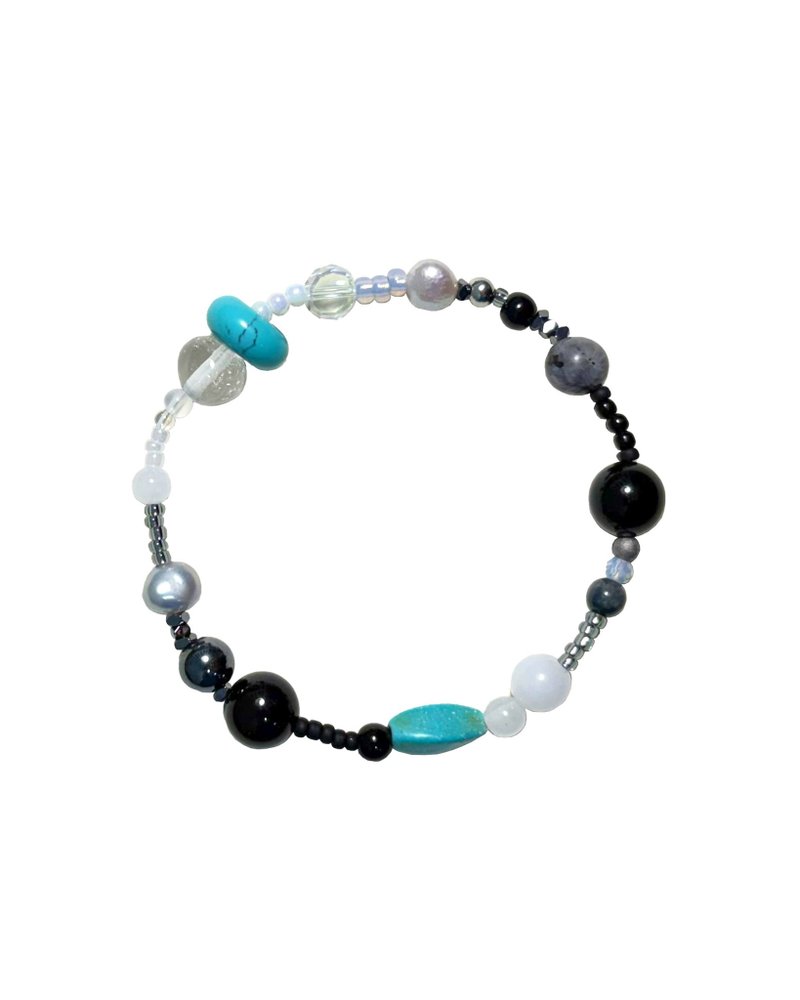 Turquoise Gemstone Bracelet 051 - 手鍊/手環 - 寶石 藍色