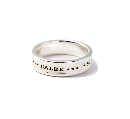 Goodforit Calee Round Plane Silver Ring 品牌標語簡約純銀戒指