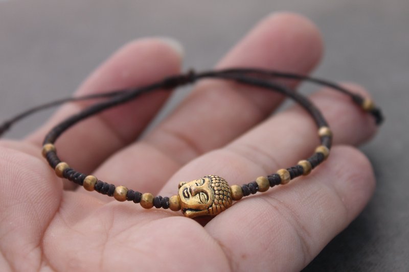 Tibetan Buddha Beaded Bracelets Lucky Yoga Hipster Bracelets - Bracelets - Copper & Brass Gold