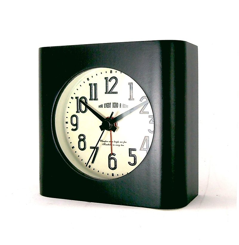 Vintage style Wood Alarm Clock - นาฬิกา - ไม้ สีดำ