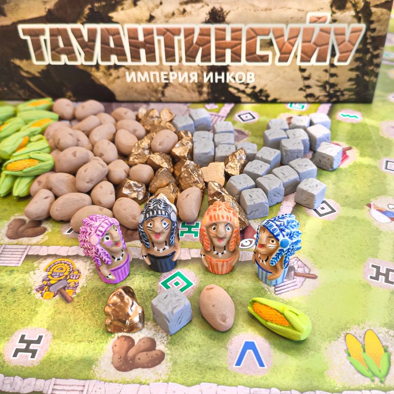 與 Tawantinsuyu。印加帝國棋盤遊戲兼容的豪華資源代幣 - 桌遊/卡牌 - 其他材質 