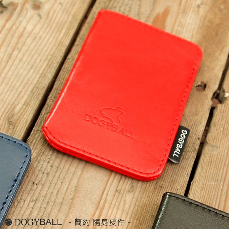 [Dogyball] "Exchange Gift" Simple and Practical Banknote Card Business Card Holder Christmas Red - ID & Badge Holders - Faux Leather Red