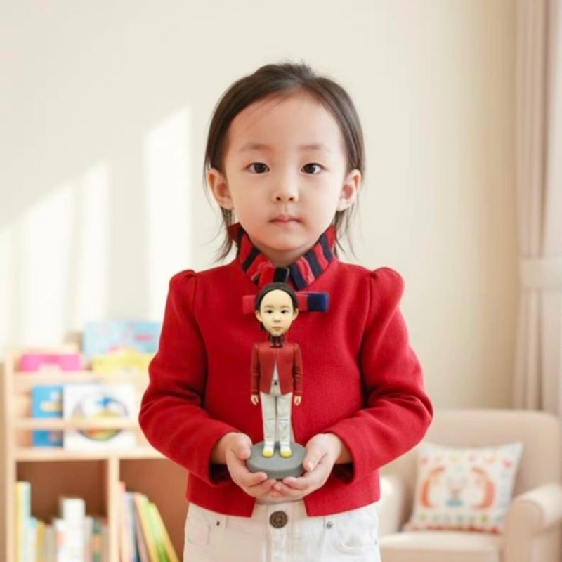 客製化人物公仔 兒童 人偶 3D 人像 肖像畫 訂製 似顏繪 禮物 132 - 寶寶/兒童玩具/玩偶 - 黏土 多色