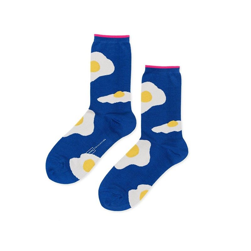 Hansel from Basel sun tube stockings / socks / comfortable cotton socks / socks - ถุงเท้า - ผ้าฝ้าย/ผ้าลินิน สีน้ำเงิน