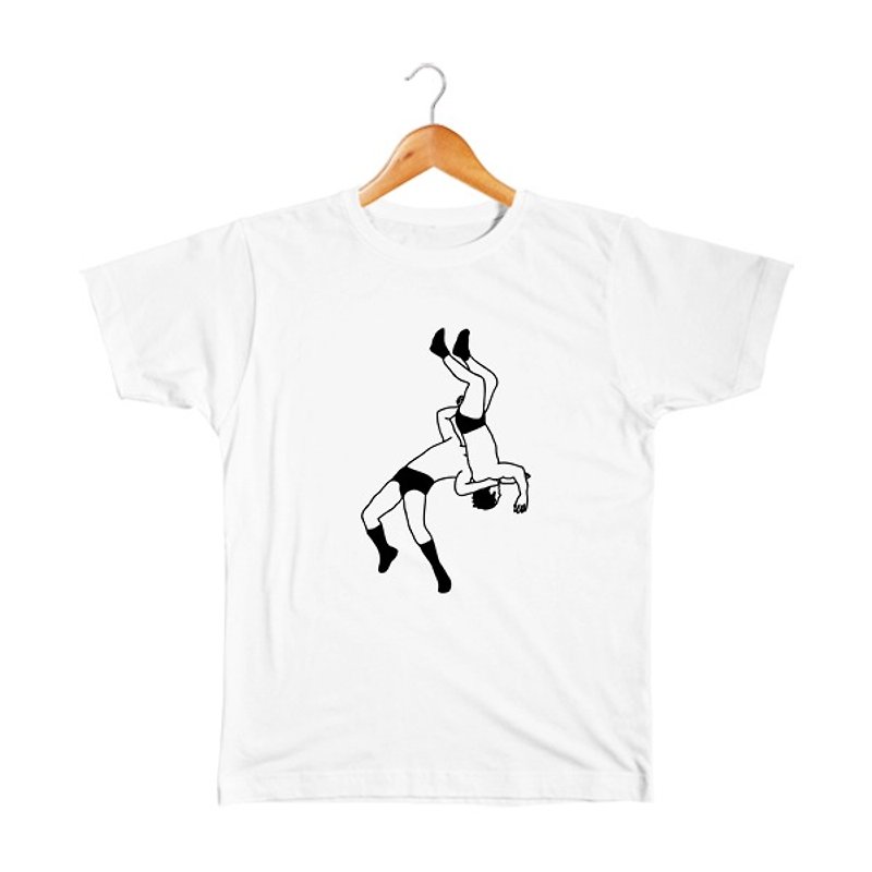 Body Slam Kids T-shirt - เสื้อยืด - ผ้าฝ้าย/ผ้าลินิน ขาว