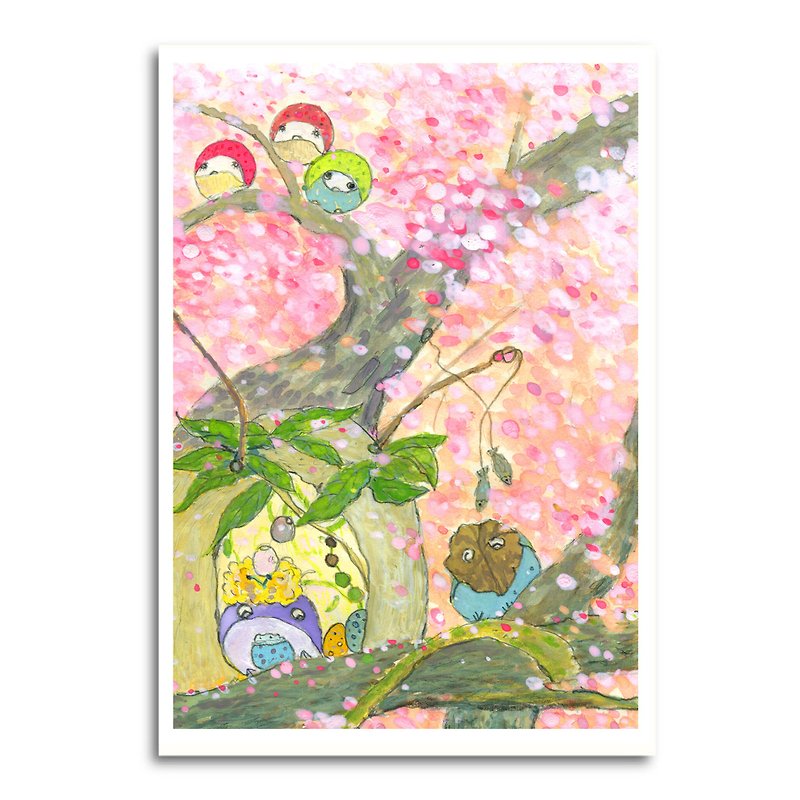 Flower season with no time limit~~Sakura you and beauty postcard/universal card - การ์ด/โปสการ์ด - กระดาษ 