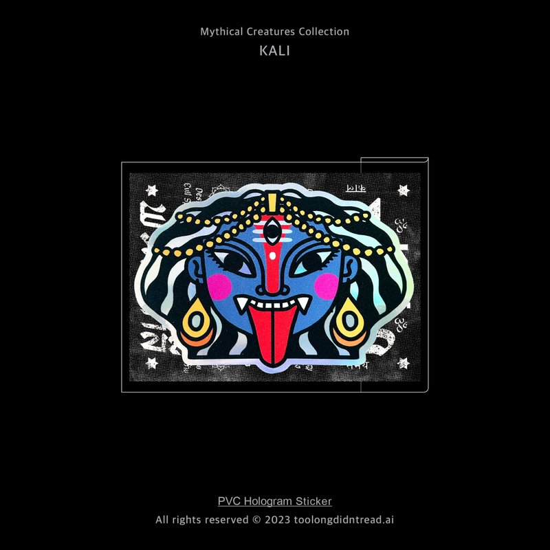 สติกเกอร์พระแม่กาลี : Mythical Creatures - Goddess Kali Sticker - สติกเกอร์ - วัสดุกันนำ้ 