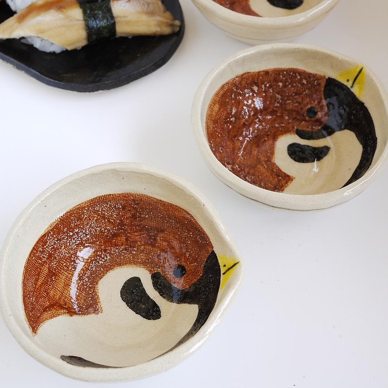Bird head singles mouth 【sparrow】 - Small Plates & Saucers - Pottery Brown