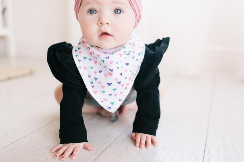 Copper Pearl 圍兜4件組 - 粉紫睫毛貓咪 X001XXMHZP - 圍兜/口水巾 - 棉．麻 灰色