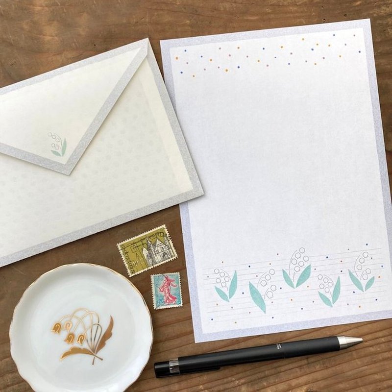 Lily of the valley tune | Letter set - Envelopes & Letter Paper - Paper White