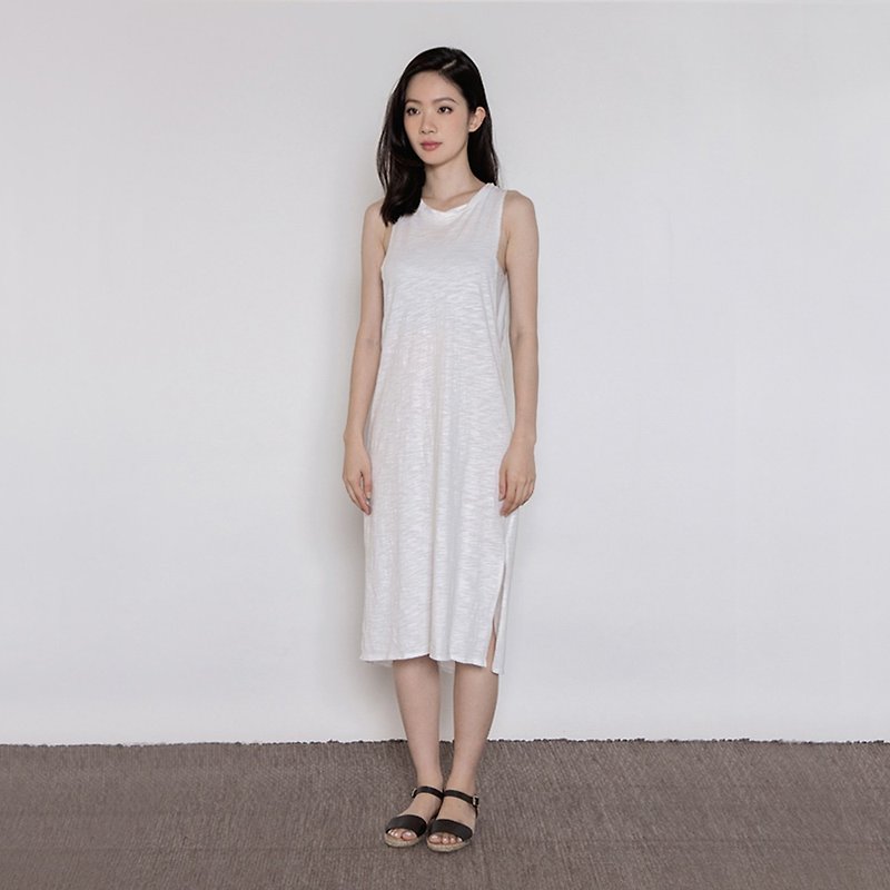 率直なずんぐりした綿のドレス - ワンピース - コットン・麻 多色
