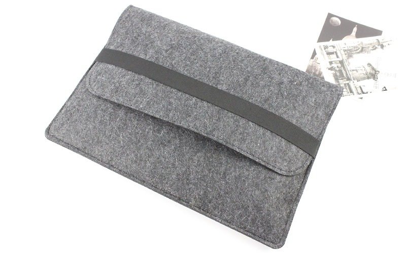 [Customizable] Original handmade dark gray felt Apple Tablet Case felt sleeve laptop bag Macbook Pro Retina 13-inch computer bag Macbook 13.3 "Pro Retina (can be tailored) --040 - Tablet & Laptop Cases - Other Materials 