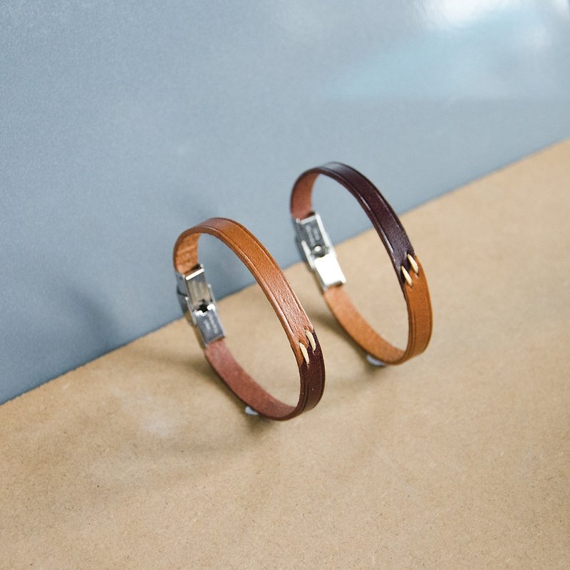 Valentine's Day Special offer for 2 bracelet - Bracelets - Genuine Leather Brown