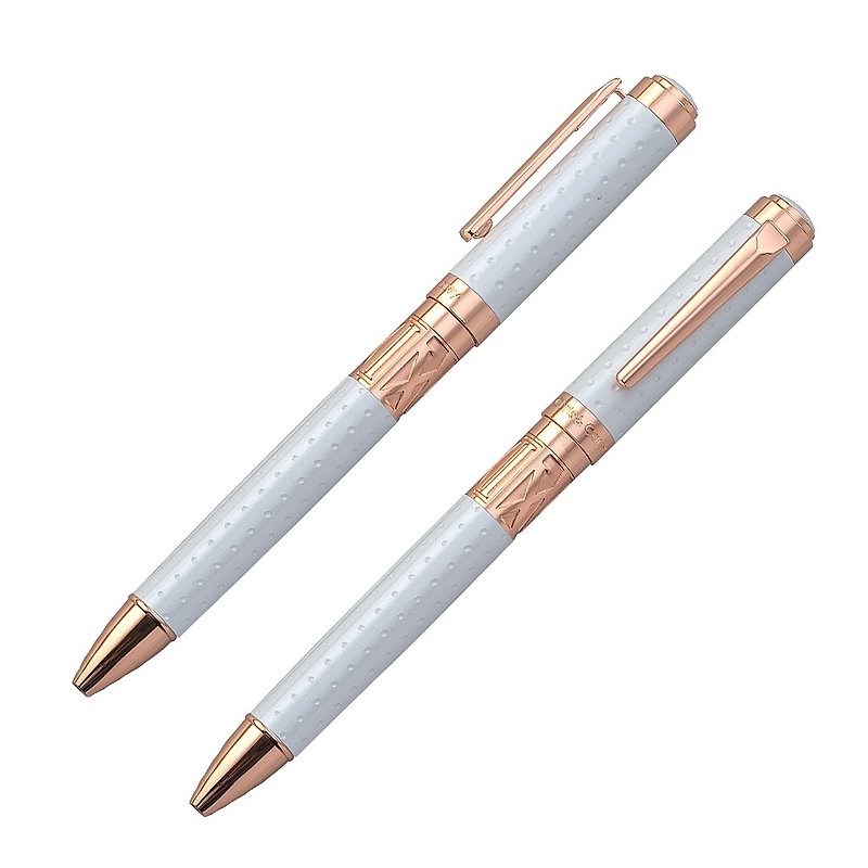 [Chris & Carey] Toki Series / Dot Pearl White Ball Pen TKBP-03 - ปากกา - โลหะ 