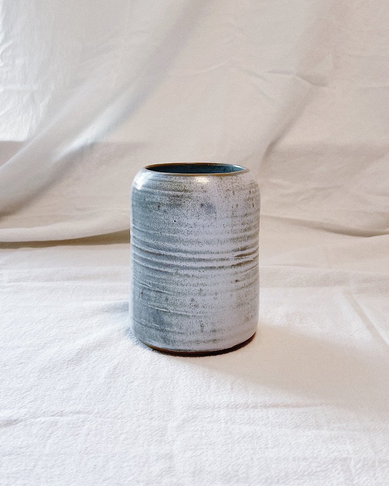 陶瓷手工 | 灰藍筒罐 - 花瓶/陶器 - 陶 藍色