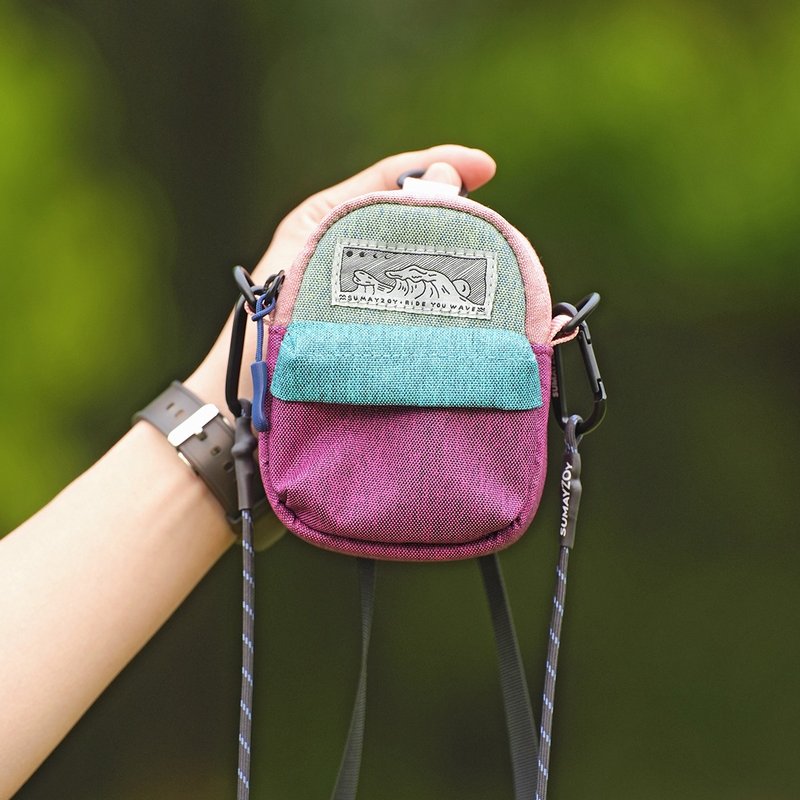 Palette Series Mini Neck Headphone Bag Key Bag Card Bag Portable Storage Coin Bag Wild Vine Purple Size S - กระเป๋าใส่เหรียญ - เส้นใยสังเคราะห์ สีม่วง