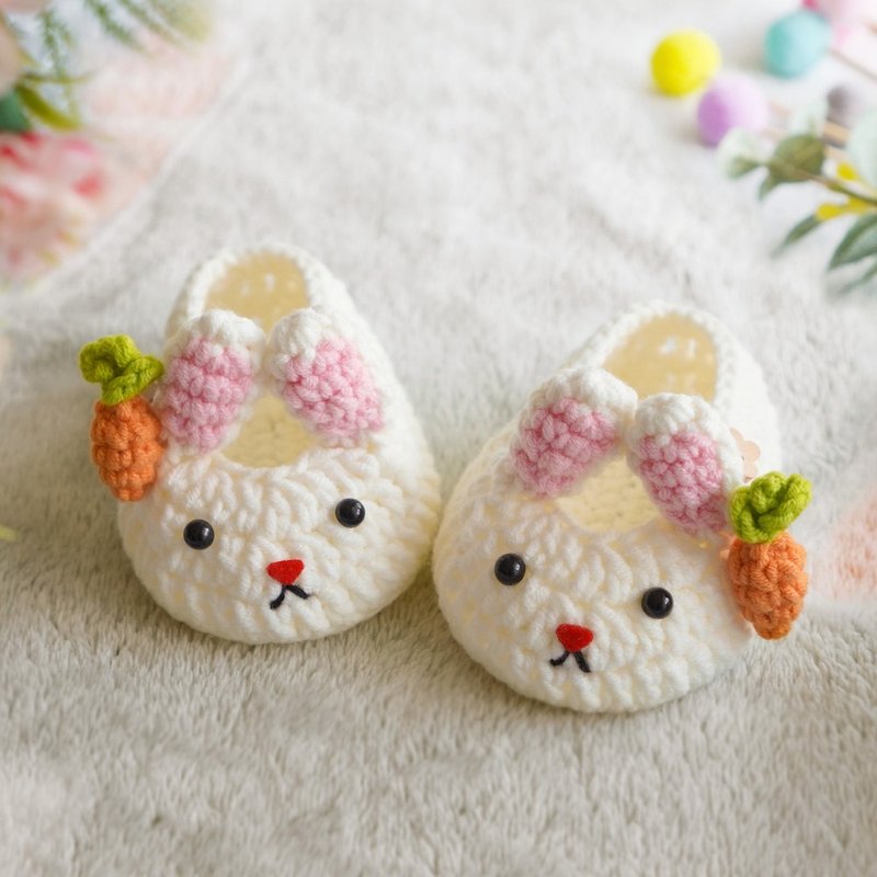 [DIY Material Pack] Animal shaped baby shoes/styling rabbit socks - เย็บปัก/ถักทอ/ใยขนแกะ - วัสดุอื่นๆ ขาว