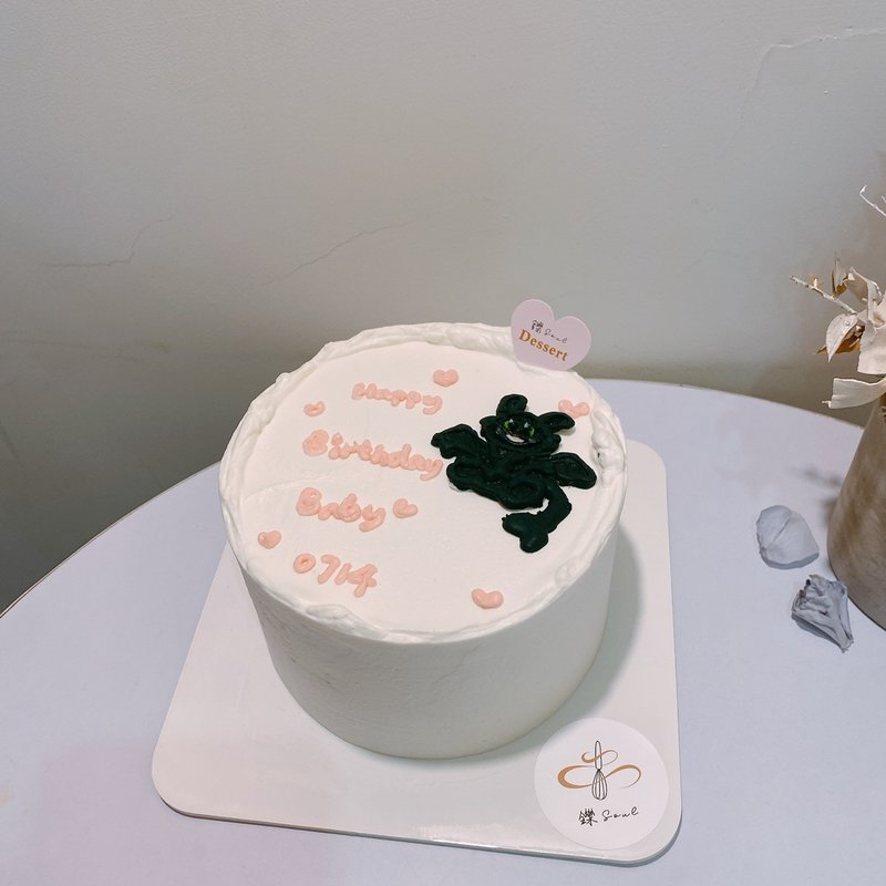 黑色飛龍 客製化蛋糕 生日蛋糕 繪圖蛋糕 鑠甜點 題字蛋糕 紀念日 - 蛋糕/甜點 - 新鮮食材 