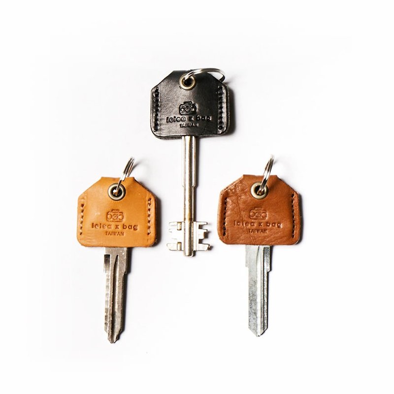 【icleaXbag】Handmade Leather Key holder (Brown / Coffee/ Black) DG28 - ที่ห้อยกุญแจ - หนังแท้ 