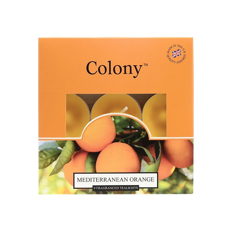 British candles Colony series Mediterranean orange 9 into mini candles - เทียน/เชิงเทียน - กระดาษ สีส้ม