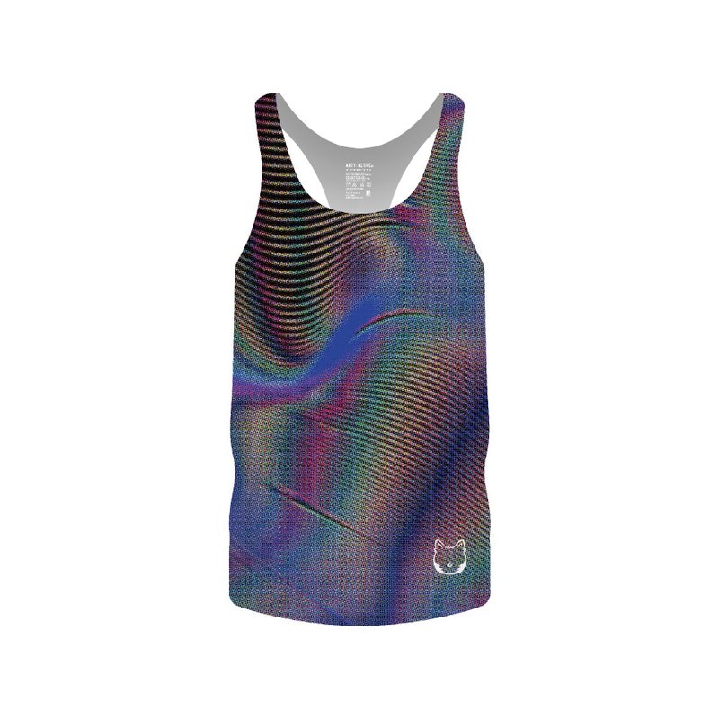 DIGITAL PURPLE Race cut Tank Top - Men's Sportswear Tops - Eco-Friendly Materials Purple