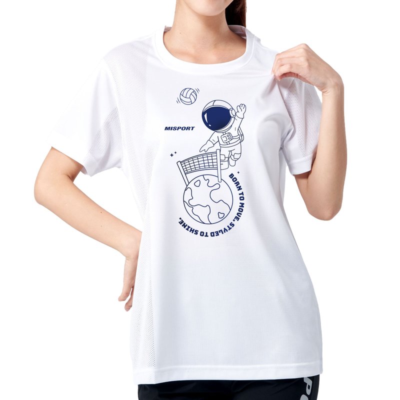 MIT特許取得済み呼吸ウェア - バレーボール宇宙飛行士（ラインモデル） - スポーツトップス メンズ - ポリエステル ホワイト