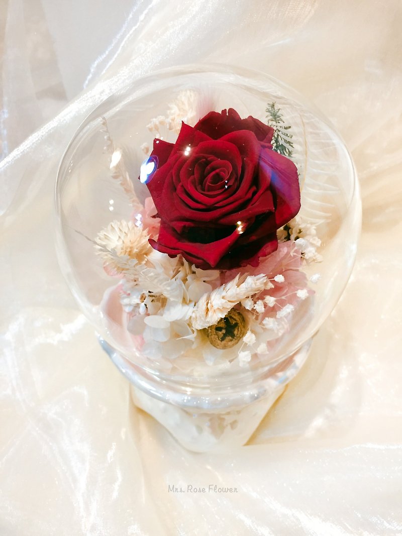 アマランス水晶玉 - バレンタインデー/結婚式/誕生日プレゼント/部屋の家具/写真小道具 - 置物 - 寄せ植え・花 レッド