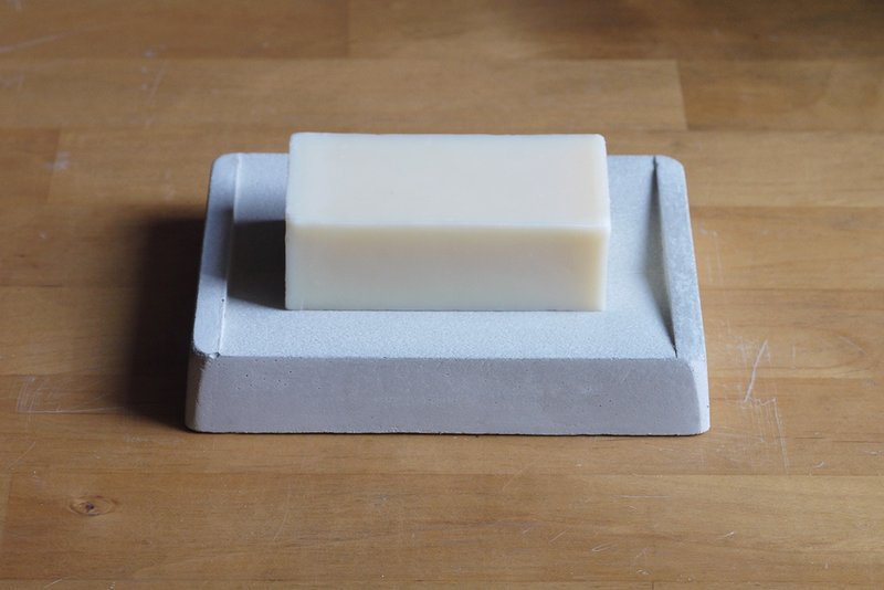 Bevel rectangular Cement soap tray - ของวางตกแต่ง - ปูน 