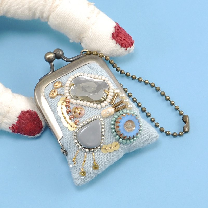 tiny purse for rings and pill,coins,accessories,bag charm purse blue purse 26 - กระเป๋าเครื่องสำอาง - พลาสติก สีน้ำเงิน