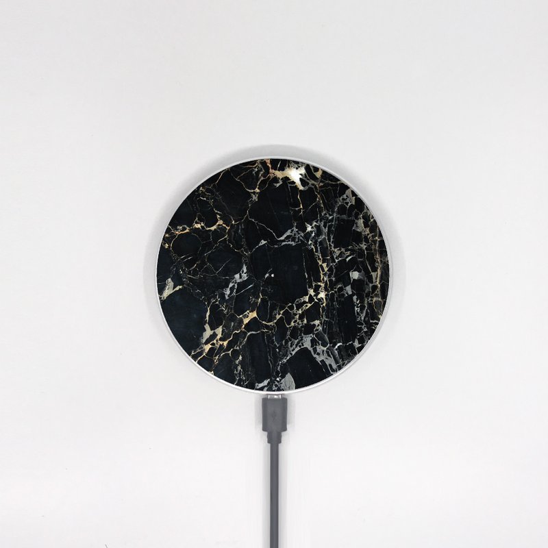 Black Marble Stone Wireless Charger for iPhone Samsung Huawei Model -235 - Phone Charger Accessories - Other Materials Black