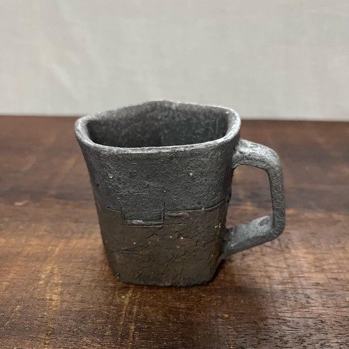 mayu crafts Pinkoi 代購 - 黑釉黑土杯（迷你五角）No.10